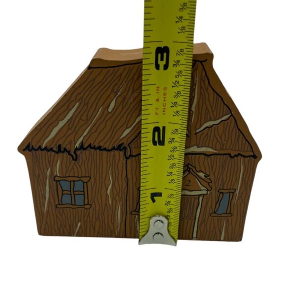 Three Little Pigs Wood Shelf Sitters The Cats Meow Village 1997 Vintage -Retired - Picture 14 of 16